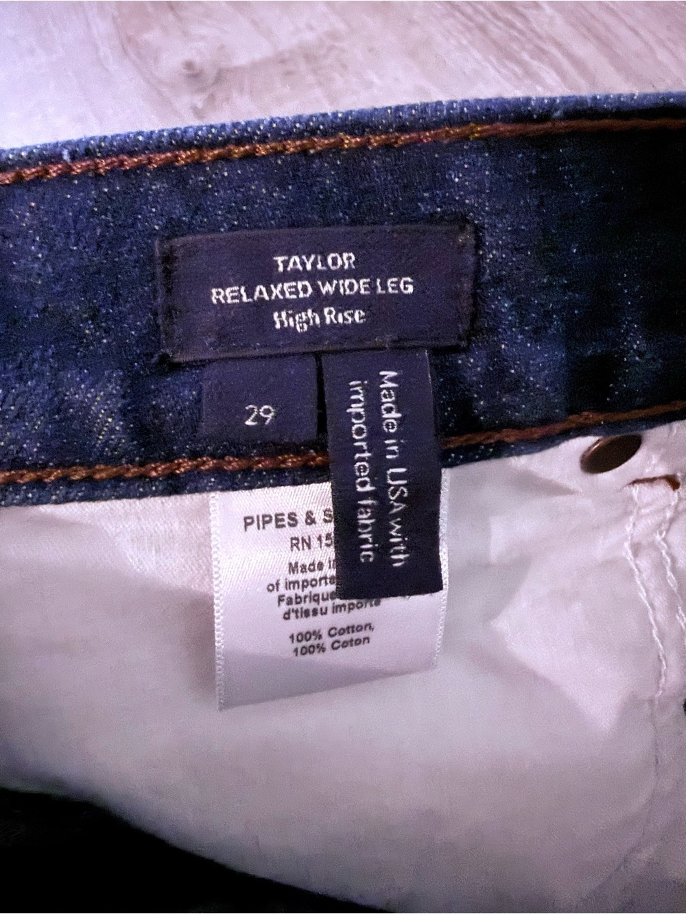 Veronica Beard Taylor Dark Blue Wide-Leg High-Rise Jeans - Picture 6 of 8